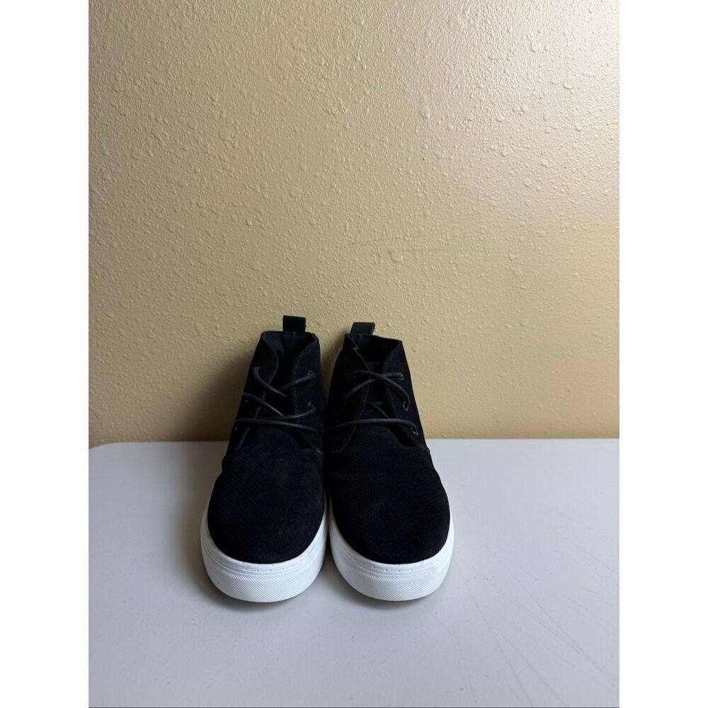STRAUSS + RAMM Men’s Chukka High Top Perforated Suede Leather 12 M Black